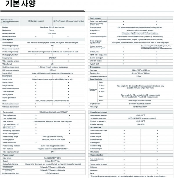 고성능 다기능 산업용 비디오스코프